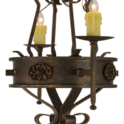 Meyda Tiffany Lorenzo 4 Light 24" Wide Taper Candle Style Chandelier