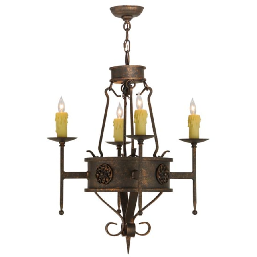 Meyda Tiffany Lorenzo 4 Light 24" Wide Taper Candle Style Chandelier