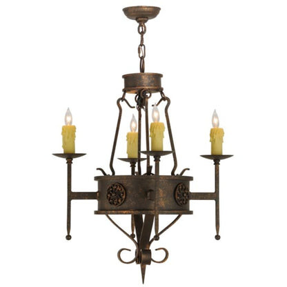 Meyda Tiffany Lorenzo 4 Light 24" Wide Taper Candle Style Chandelier