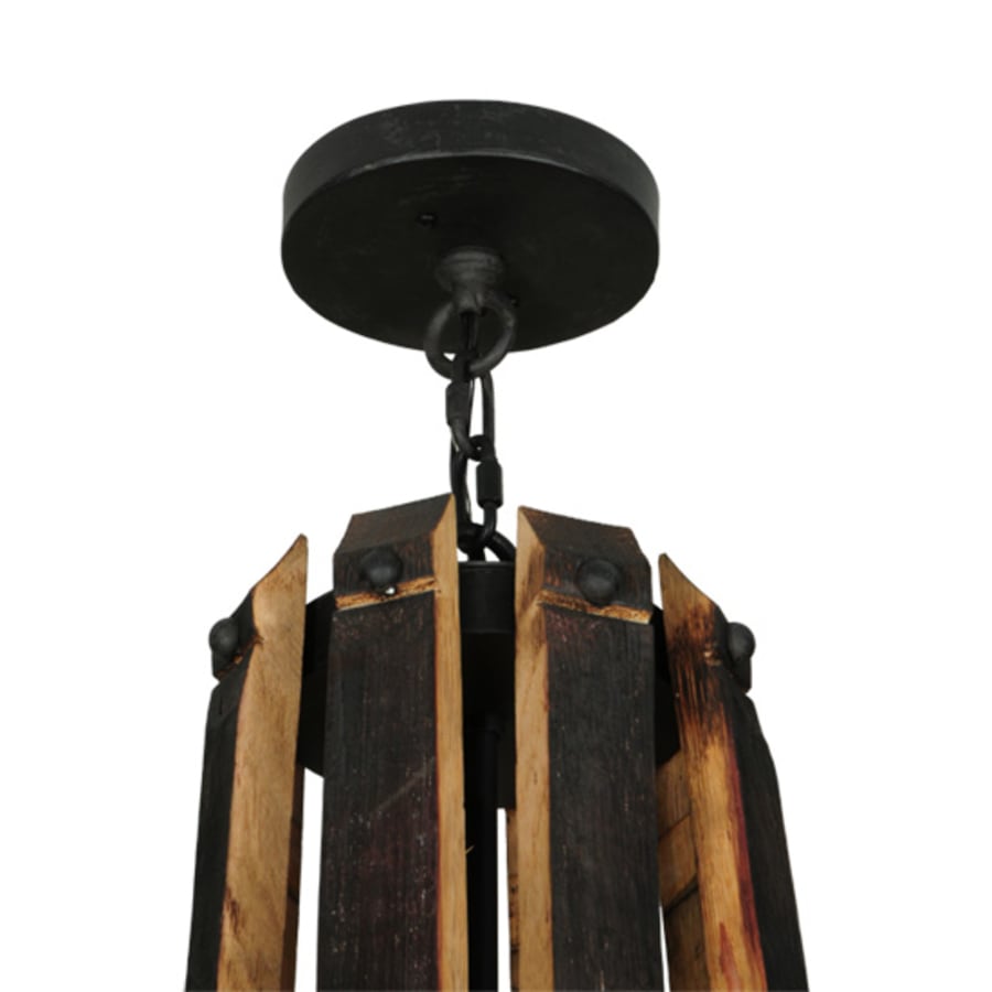 Meyda Tiffany Barrel Stave Madera 12 Light 44" Wide Wrought Iron Candle Style Chandelier