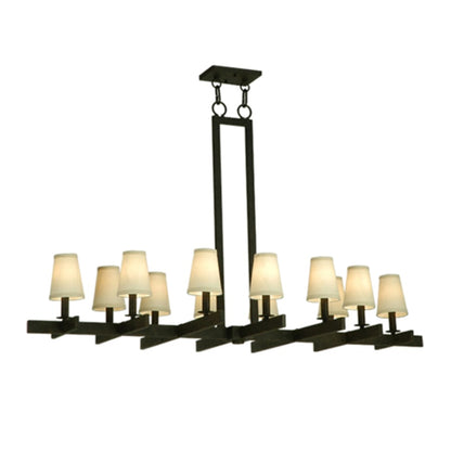 Meyda Tiffany Dante 12 Light 54" Wide Linear Chandelier