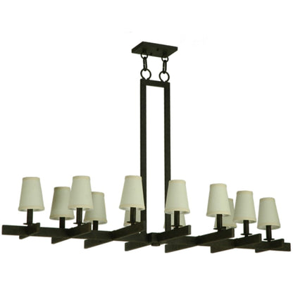 Meyda Tiffany Dante 12 Light 54" Wide Linear Chandelier