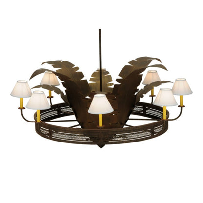 Meyda Tiffany Banana Bamboo 6 Light 59" Wide Chandelier