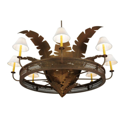 Meyda Tiffany Banana Bamboo 6 Light 59" Wide Chandelier