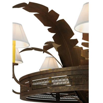Meyda Tiffany Banana Bamboo 6 Light 59" Wide Chandelier