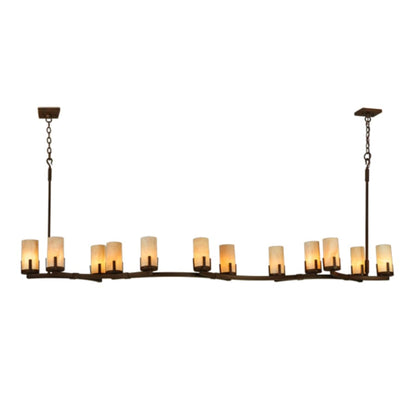 Meyda Tiffany Cero 12 Light 96" Wide Pillar Candle Style Chandelier