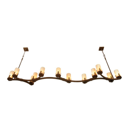 Meyda Tiffany Cero 12 Light 96" Wide Pillar Candle Style Chandelier