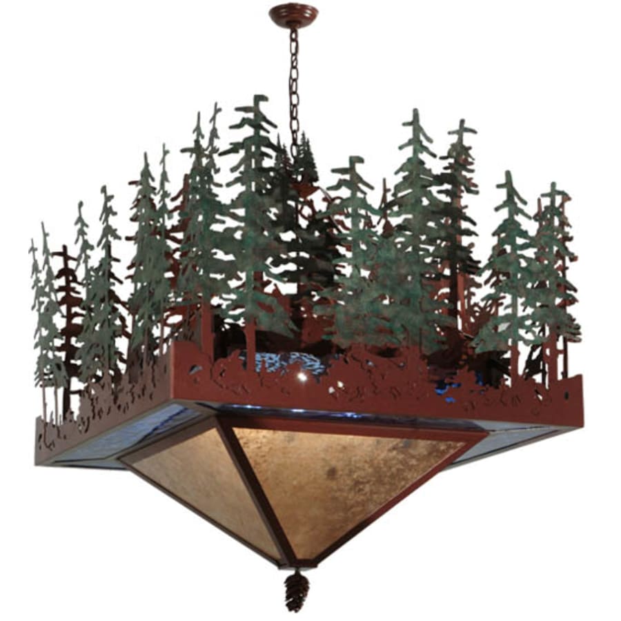 Meyda Tiffany Pine Lake 6 Light 57" Wide Pendant