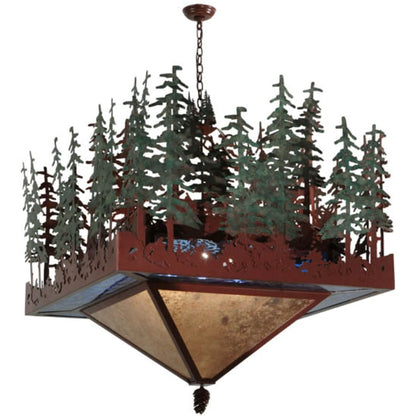 Meyda Tiffany Pine Lake 6 Light 57" Wide Pendant