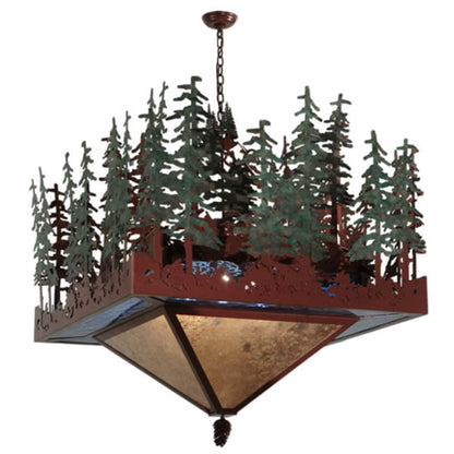 Meyda Tiffany Pine Lake 6 Light 57" Wide Pendant