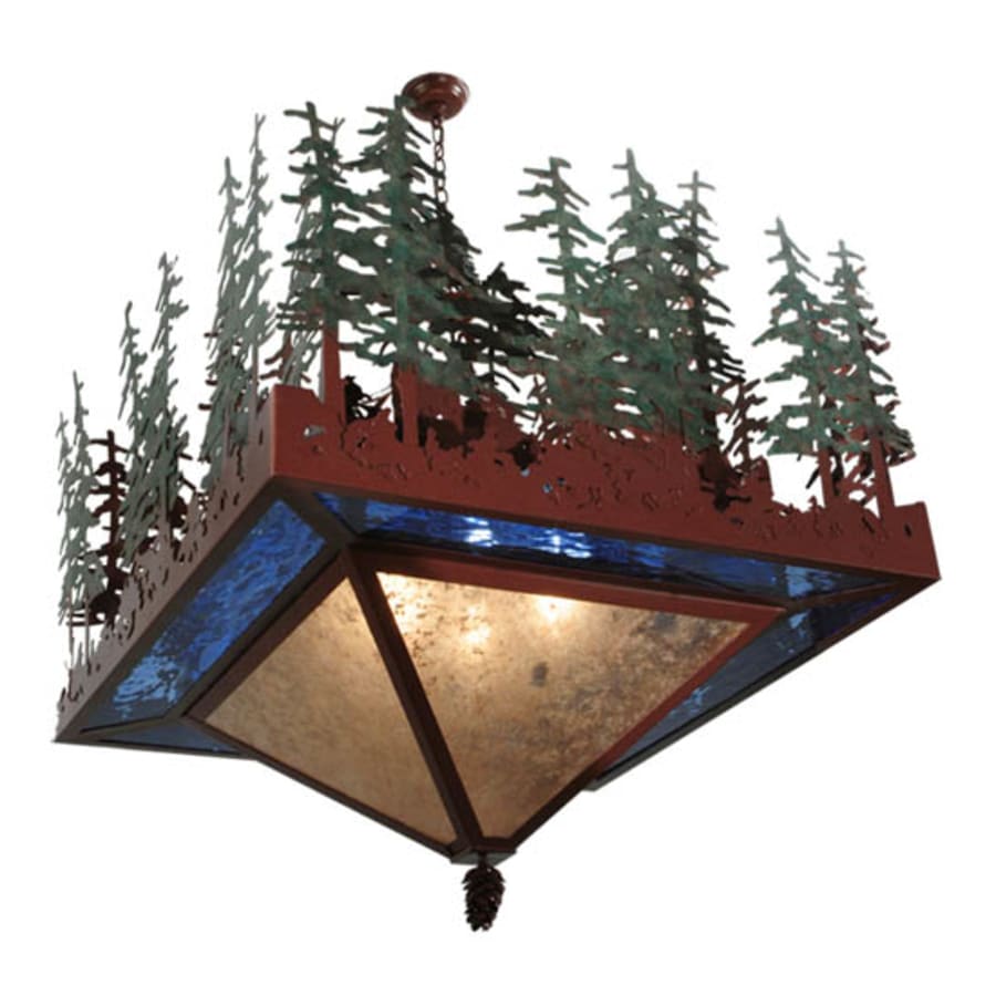 Meyda Tiffany Pine Lake 6 Light 57" Wide Pendant