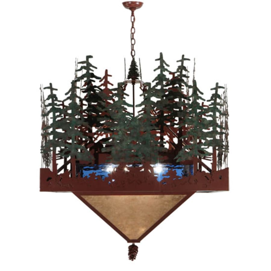 Meyda Tiffany Pine Lake 6 Light 57" Wide Pendant