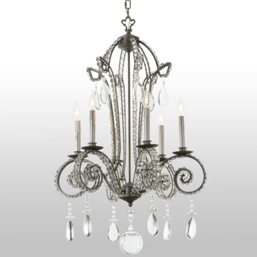 Meyda Tiffany Lucerne 6 Light 25" Wide Crystal Candle Style Chandelier