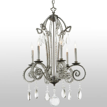 Meyda Tiffany Lucerne 6 Light 25" Wide Crystal Candle Style Chandelier