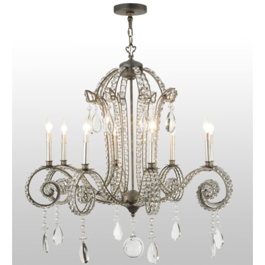 Meyda Tiffany Lucerne 8 Light 40" Wide Crystal Candle Style Chandelier
