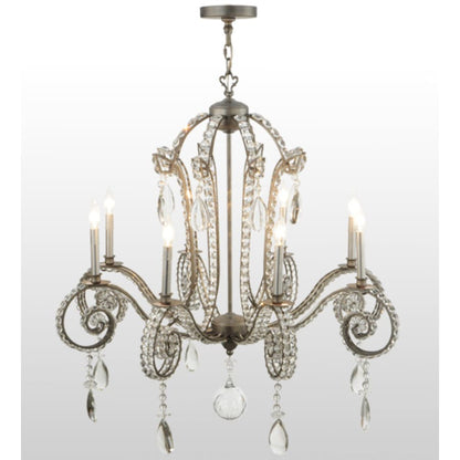 Meyda Tiffany Lucerne 8 Light 40" Wide Crystal Candle Style Chandelier