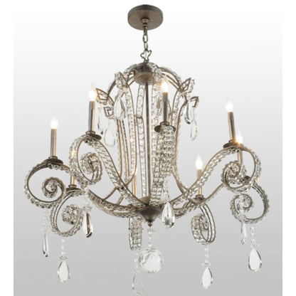 Meyda Tiffany Lucerne 8 Light 40" Wide Crystal Candle Style Chandelier