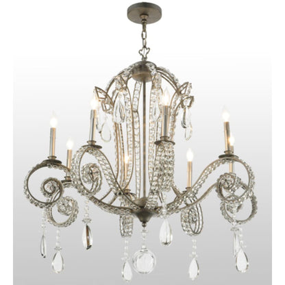 Meyda Tiffany Lucerne 8 Light 40" Wide Crystal Candle Style Chandelier