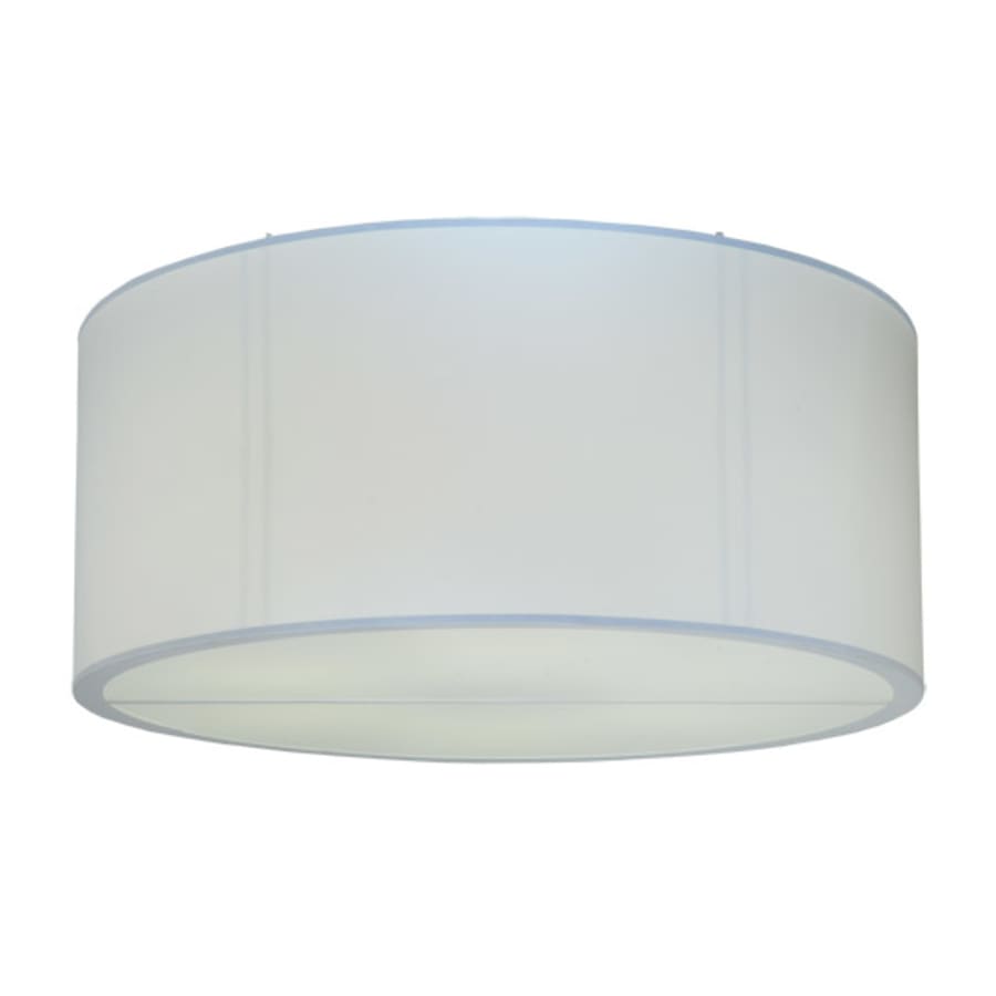 Meyda Tiffany Cilindro 6 Light 60" Wide Flush Mount Drum Ceiling Fixture - Nickel Finish - GU24 Bulb Base