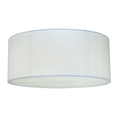 Meyda Tiffany Cilindro 6 Light 60" Wide Flush Mount Drum Ceiling Fixture - Nickel Finish - GU24 Bulb Base