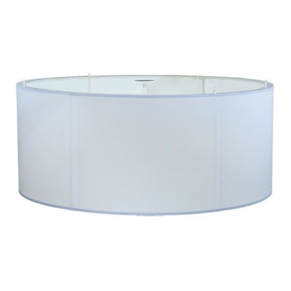 Meyda Tiffany Cilindro 6 Light 60" Wide Flush Mount Drum Ceiling Fixture - Nickel Finish - GU24 Bulb Base