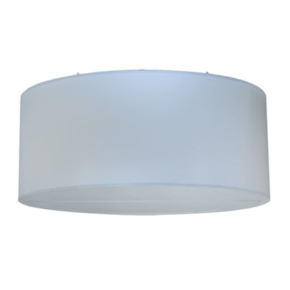 Meyda Tiffany Cilindro 6 Light 60" Wide Flush Mount Drum Ceiling Fixture - Nickel Finish - GU24 Bulb Base