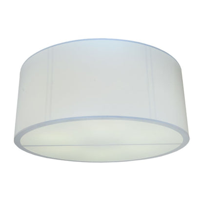 Meyda Tiffany Cilindro 6 Light 60" Wide Flush Mount Drum Ceiling Fixture - Nickel Finish - GU24 Bulb Base