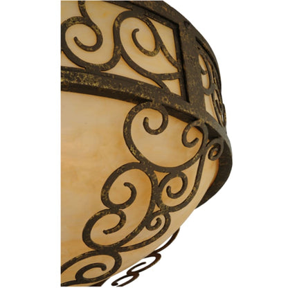 Meyda Tiffany Lilliana 3 Light 21" Wide Flush Mount Bowl Ceiling Fixture
