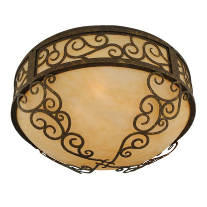 Meyda Tiffany Lilliana 3 Light 21" Wide Flush Mount Bowl Ceiling Fixture