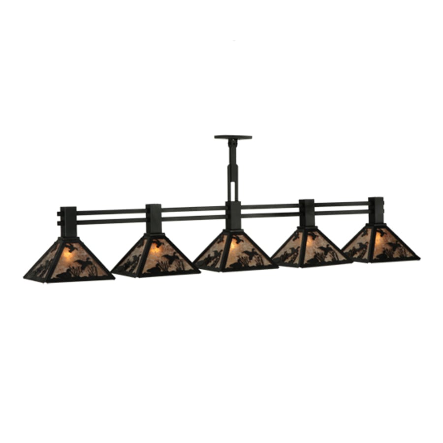 Meyda Tiffany Ducks in FLight 75" Wide Linear Pendant