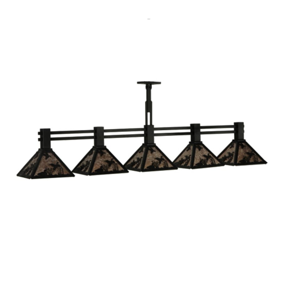 Meyda Tiffany Ducks in FLight 75" Wide Linear Pendant