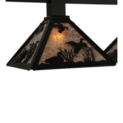 Meyda Tiffany Ducks in FLight 75" Wide Linear Pendant