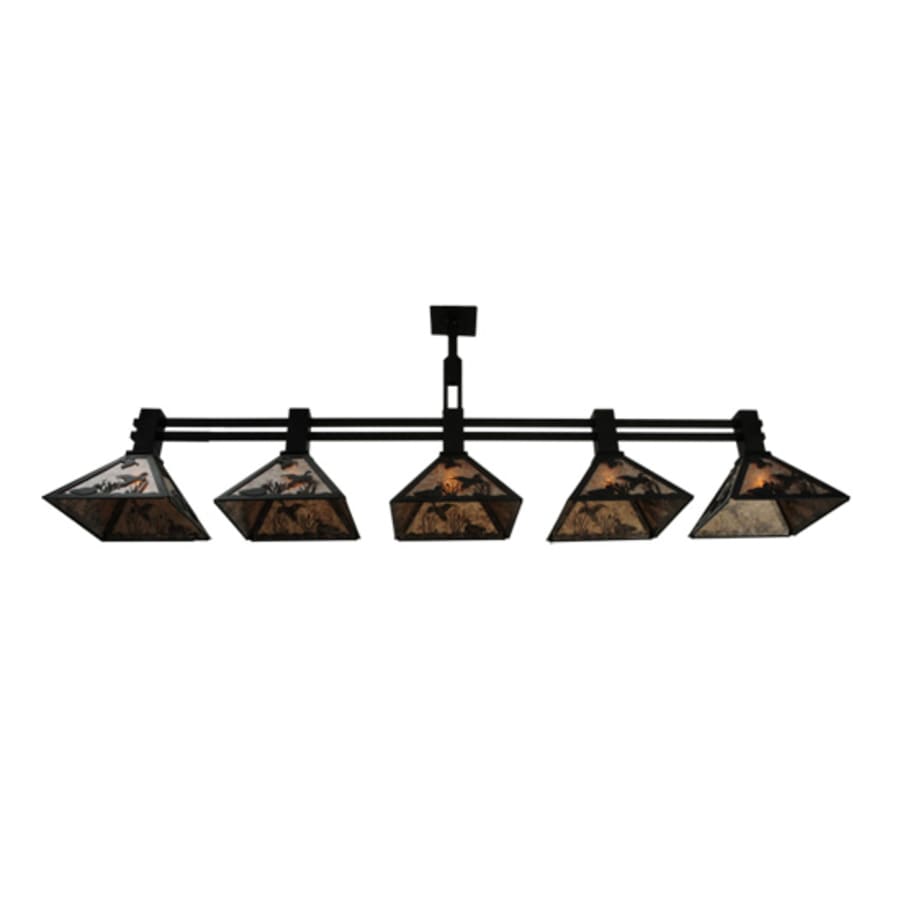 Meyda Tiffany Ducks in FLight 75" Wide Linear Pendant
