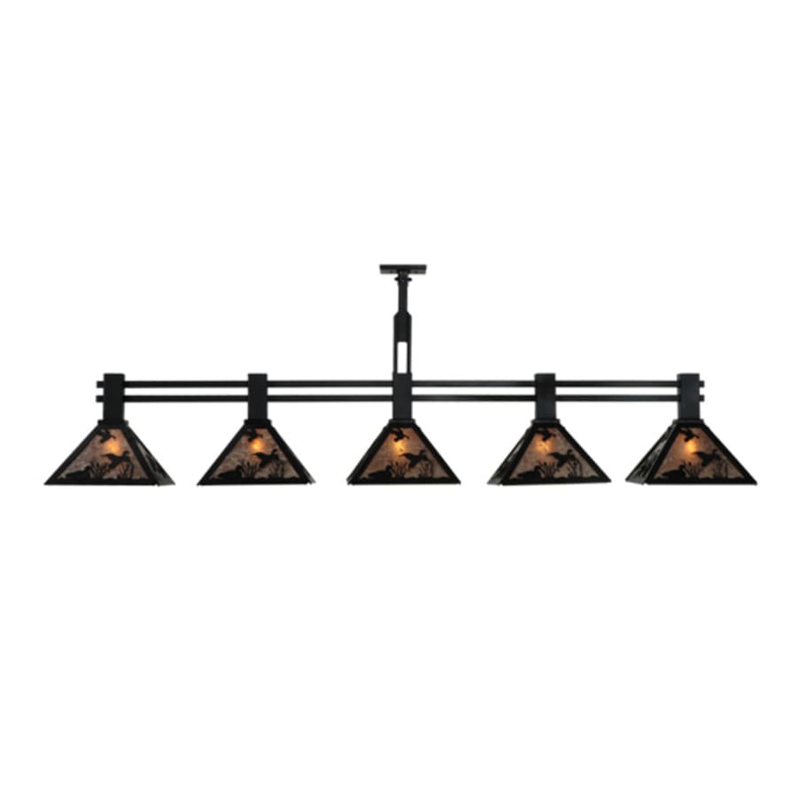 Meyda Tiffany Ducks in FLight 75" Wide Linear Pendant