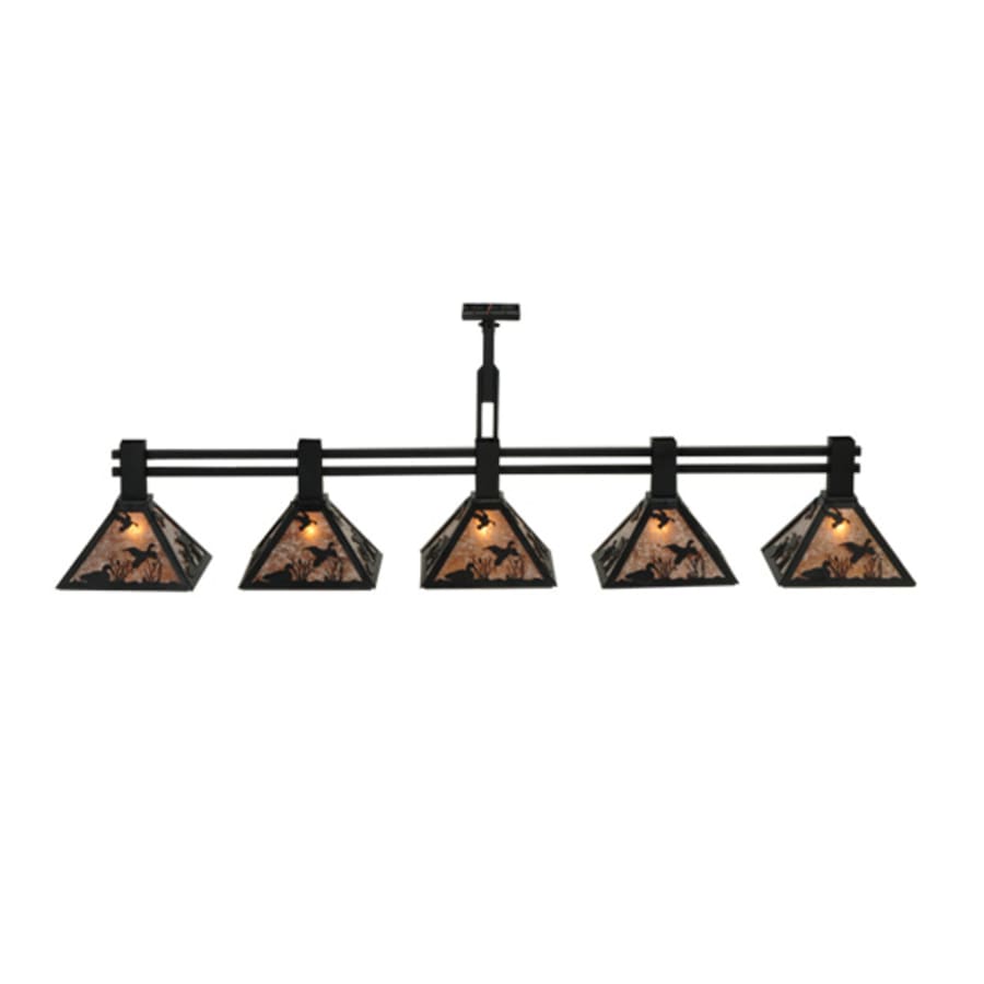 Meyda Tiffany Ducks in FLight 75" Wide Linear Pendant
