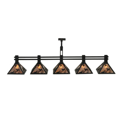 Meyda Tiffany Ducks in FLight 75" Wide Linear Pendant
