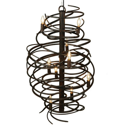 Meyda Tiffany Cyclone 9 Light 21" Wide Taper Candle Style Chandelier