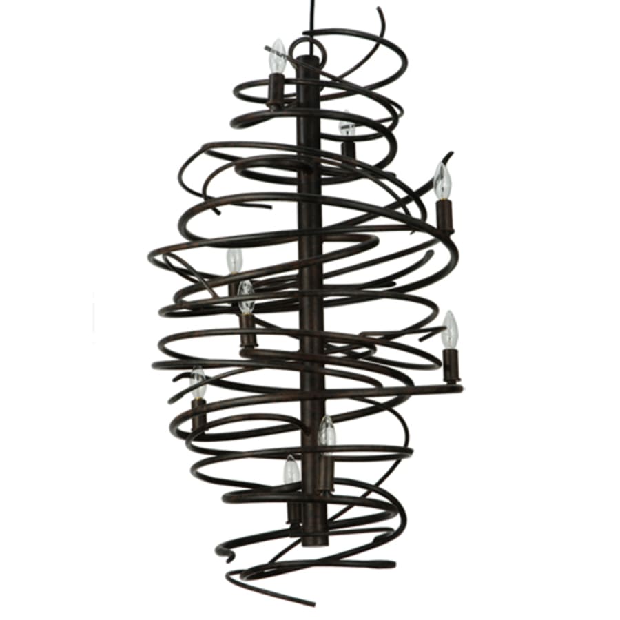 Meyda Tiffany Cyclone 9 Light 21" Wide Taper Candle Style Chandelier