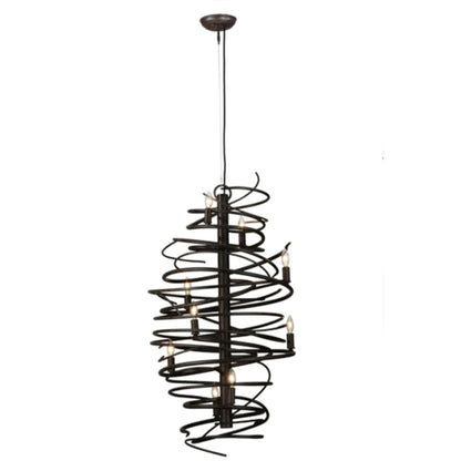 Meyda Tiffany Cyclone 9 Light 21" Wide Taper Candle Style Chandelier