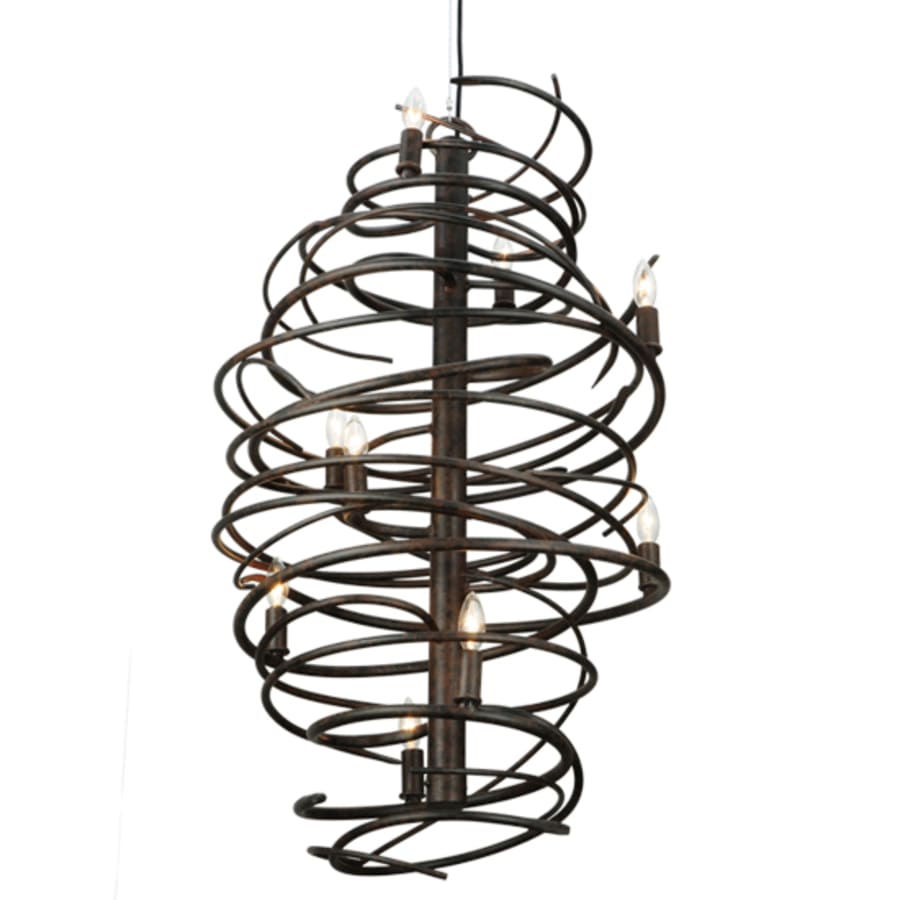 Meyda Tiffany Cyclone 9 Light 21" Wide Taper Candle Style Chandelier