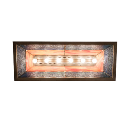 Meyda Tiffany Deer through the Trees 9 Light 50" Wide Linear Pendant