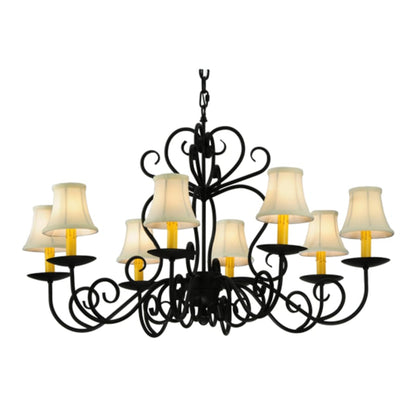 Meyda Tiffany Corrina 8 Light 36" Wide Chandelier - Blackwash Finish