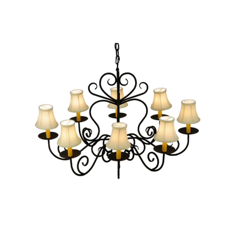 Meyda Tiffany Corrina 8 Light 36" Wide Chandelier - Blackwash Finish