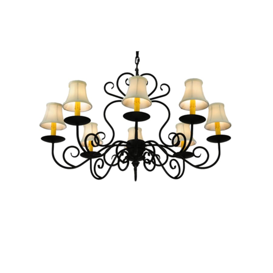 Meyda Tiffany Corrina 8 Light 36" Wide Chandelier - Blackwash Finish