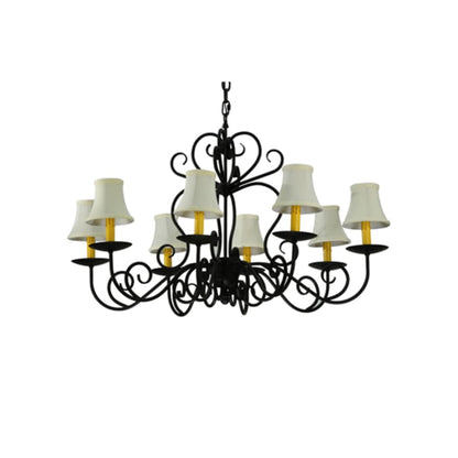 Meyda Tiffany Corrina 8 Light 36" Wide Chandelier - Blackwash Finish