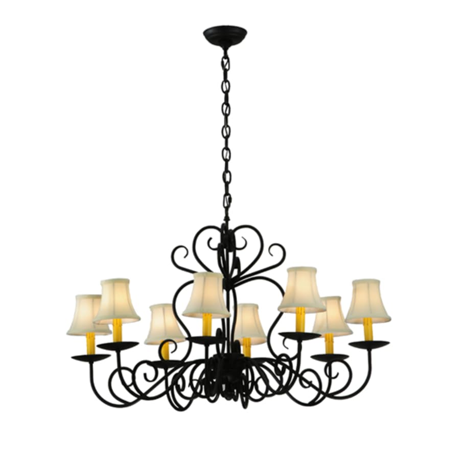Meyda Tiffany Corrina 8 Light 36" Wide Chandelier - Blackwash Finish