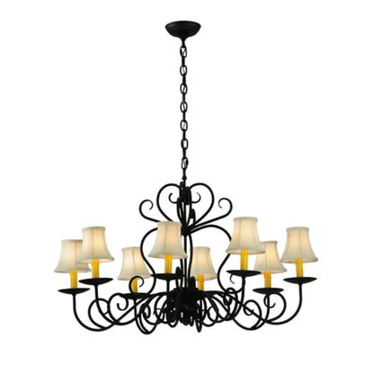Meyda Tiffany Corrina 8 Light 36" Wide Chandelier - Blackwash Finish
