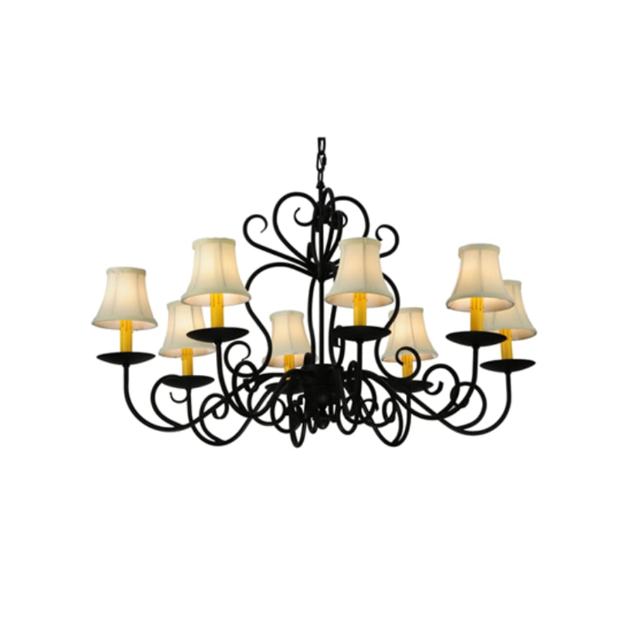 Meyda Tiffany Corrina 8 Light 36" Wide Chandelier - Blackwash Finish