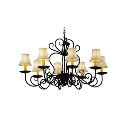 Meyda Tiffany Corrina 8 Light 36" Wide Chandelier - Blackwash Finish
