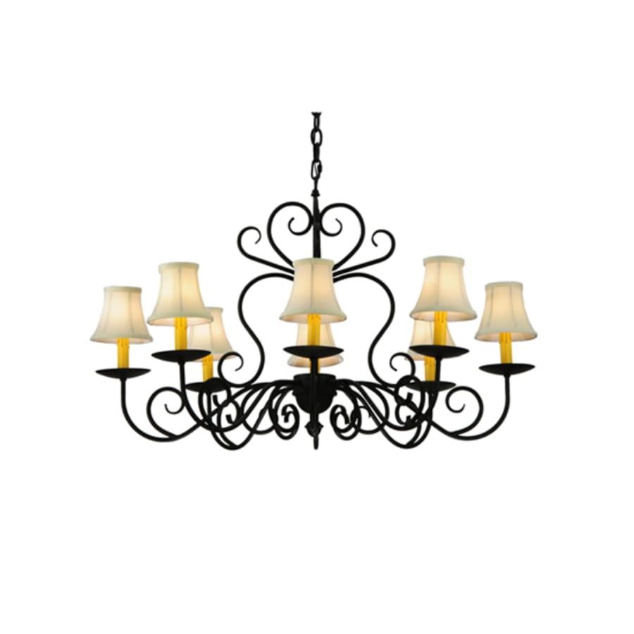 Meyda Tiffany Corrina 8 Light 36" Wide Chandelier - Blackwash Finish